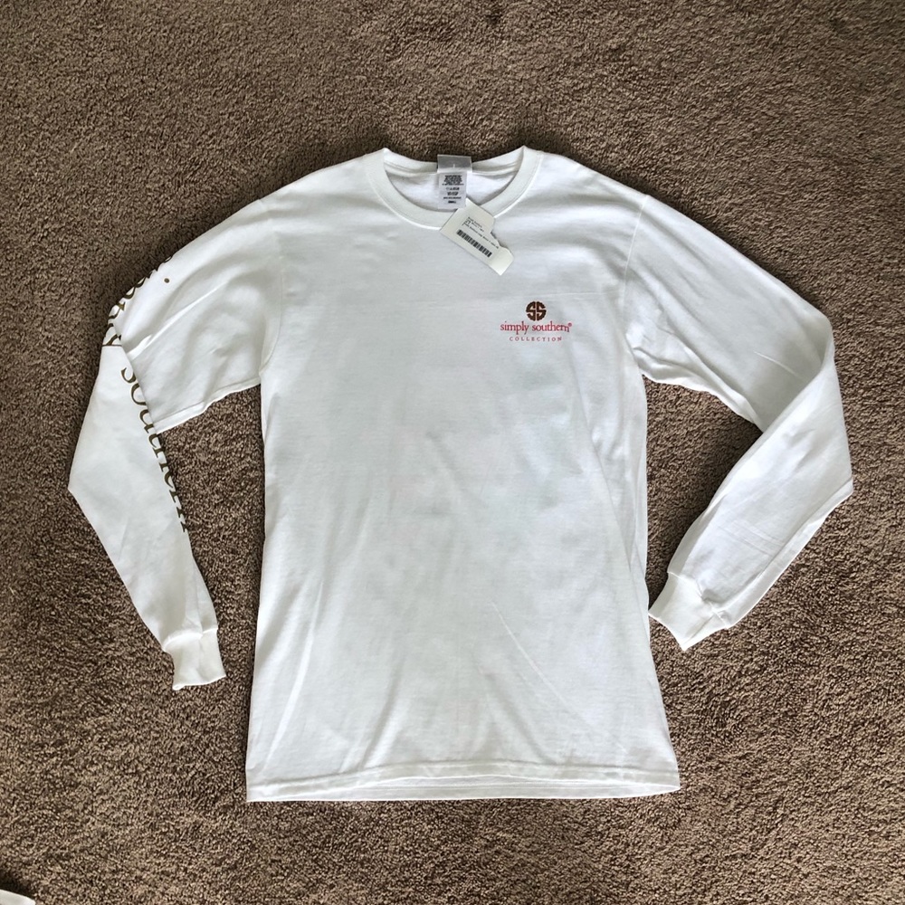Simply southern white long sleeve shirt